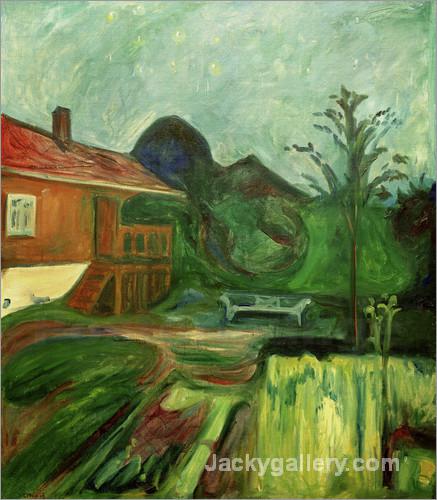 Summer Night. Aasgaardstrand by Edvard Munch paintings reproduction
